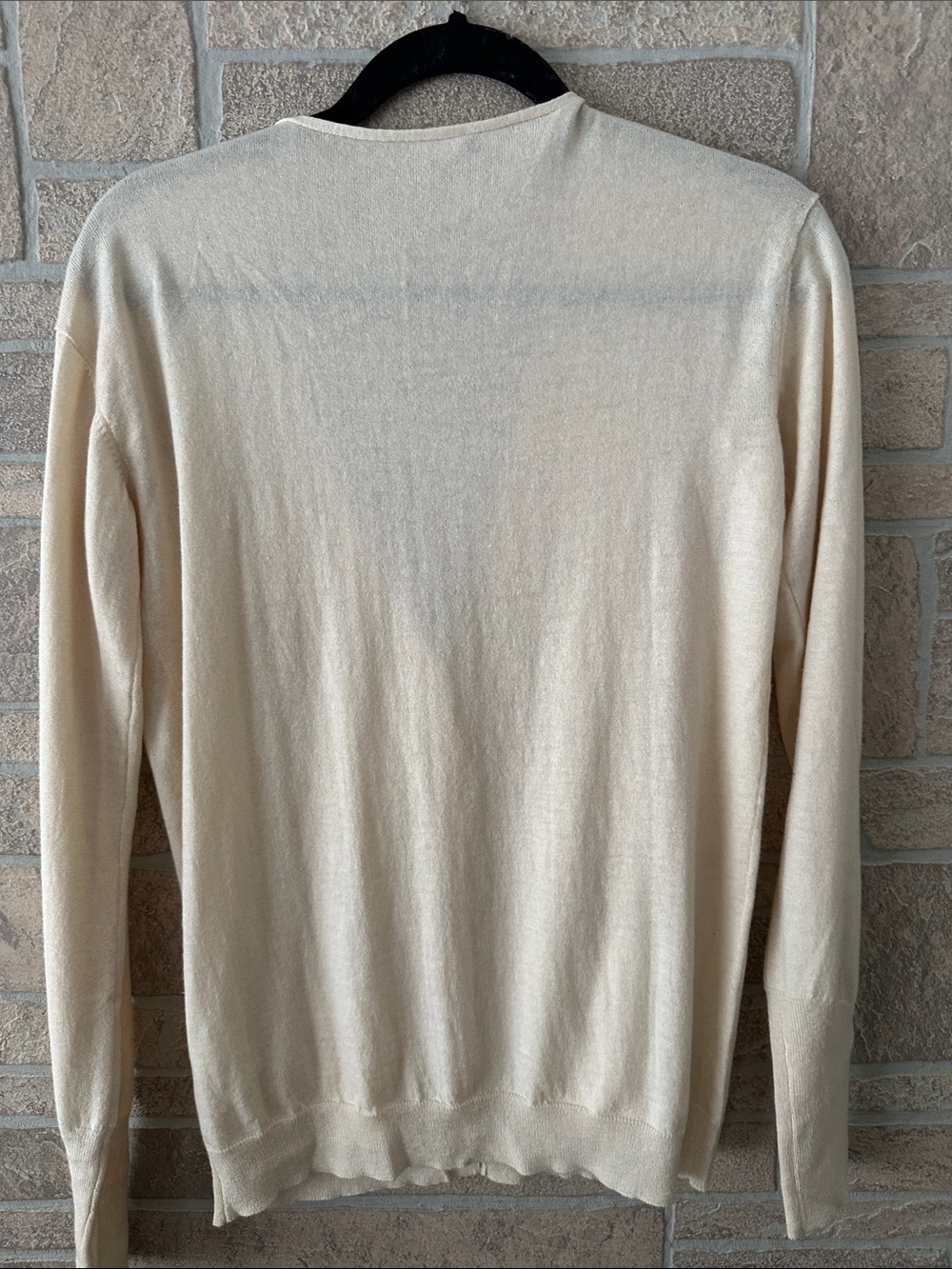 Patrizia Pepe Butter Yellow Women's Cardigan Wool cashmere silk snap buttons - Picture 6 of 7